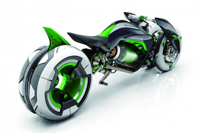 Tron'dan kaçmış gibi görünen motosiklet: Kawasaki J