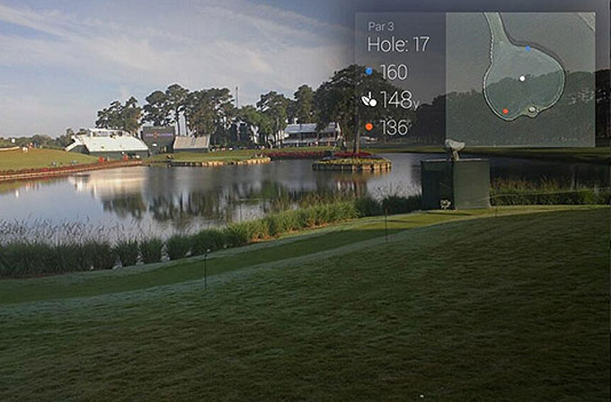 Google Glass şimdi de golf turnuvasında