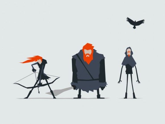 Galeri: Minimalist Game of Thrones çizimleri Yabaniler