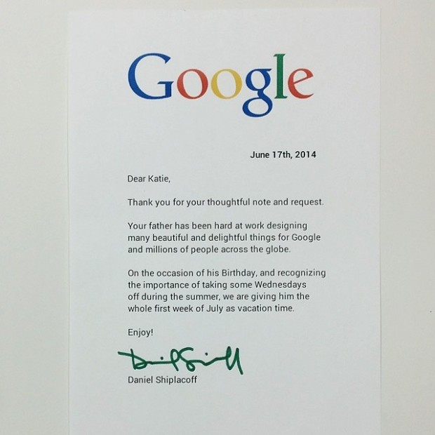 Google'ın cevap mektubu