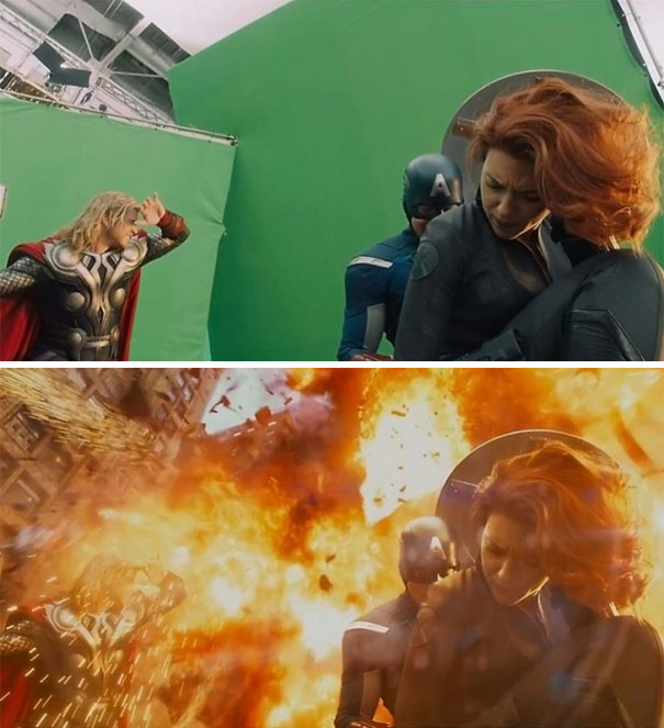 Galeri: Öncesi ve sonrasıyla filmlerde uygulanan görsel efektler The Avengers