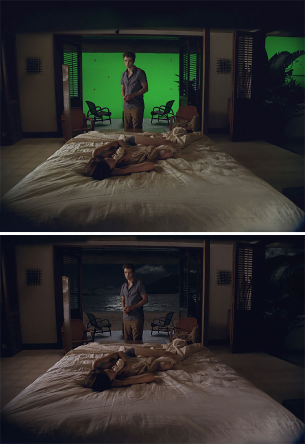 Galeri: Öncesi ve sonrasıyla filmlerde uygulanan görsel efektler Alice In The Twilight Saga: Breaking Dawn