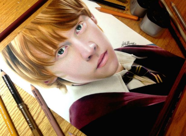 Galeri: Sadece renkli kalemlerle harika portreler çizen genç Rupert Grint