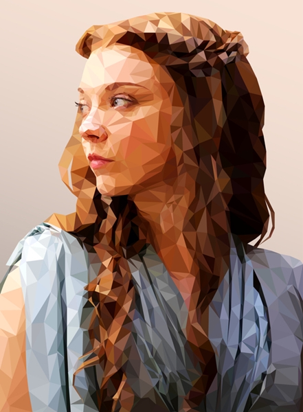 Galeri: Game of Thrones karaktelerinin poligonal portreleri Margaery Tyrell