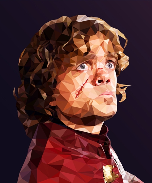 Galeri: Game of Thrones karaktelerinin poligonal portreleri Tyrion Lannister