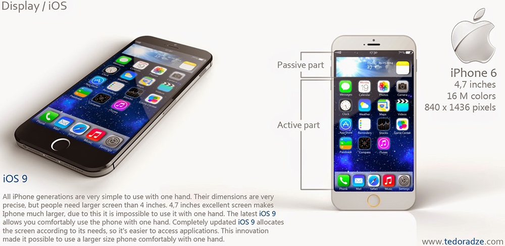Galeri/Video: Tasarımcılar iOS 8 yerine iOS 9'u tercih ediyor iphone 6 io9 (3)