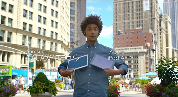 Samsung'un yeni reklamında insanlara iPad mi Tab S mi sorusu soruluyor Galaxy Tab S vs Apple iPad