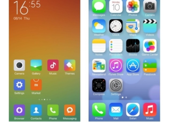 MIUI 6 vs iOS 7