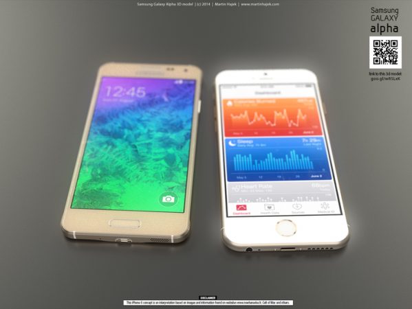 iPhone 6 ile Galaxy Alpha yan yana geldi Galaxy Alpha vs iPhone 6