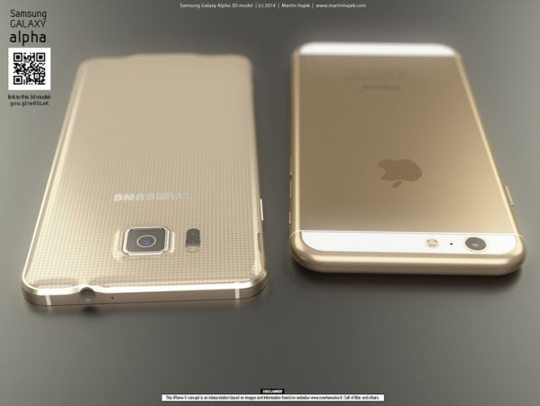 iPhone 6 ile Galaxy Alpha yan yana geldi Galaxy Alpha vs iPhone 6