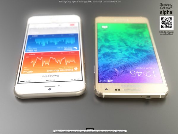 iPhone 6 ile Galaxy Alpha yan yana geldi Galaxy Alpha vs iPhone 6