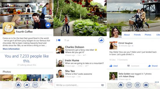 Facebook'un yeni Windows Phone uygulaması