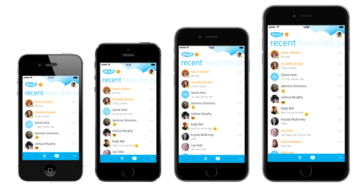 Skype'ın 5.6 sürümü iPhone 6 ve iPhone 6 Plus ile tam uyumlu