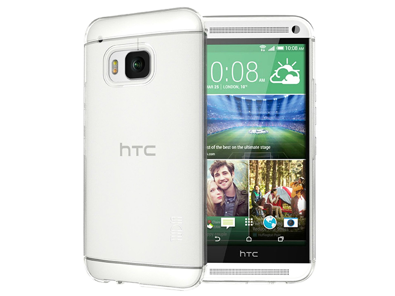TUDIA-Ultra-Slim-LITE-TPU-Bumper-Protective-Case-for-HTC-One-M9-Frosted-Clear
