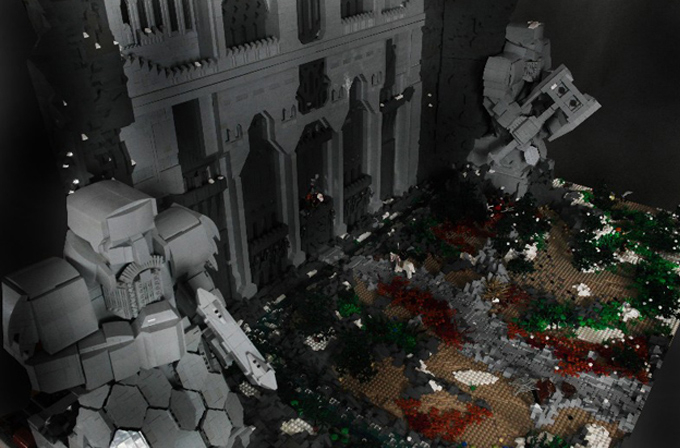 55,000 LEGO parçası ile Erebor dağını yaptı