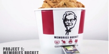 KFC'den fotoğraf baskısı yapabilen kova