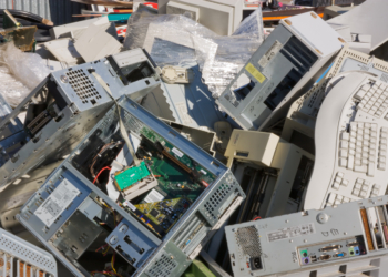 heap of old electronic equipment to recycle