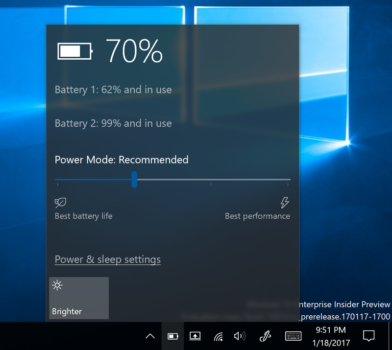 Microsoft'tan Windows 10'da Batarya Performansı için Yeni Ayar Geliyor