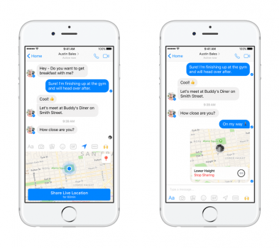 Facebook Messenger'a Anlık Lokasyon Paylaşma Özelliği Geliyor