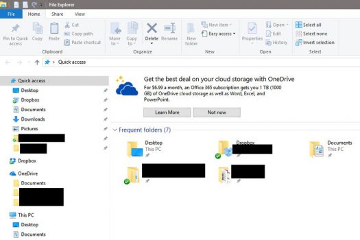 Microsoft, Windows 10 Klasörlerine OneDrive Reklamı Koyuyor