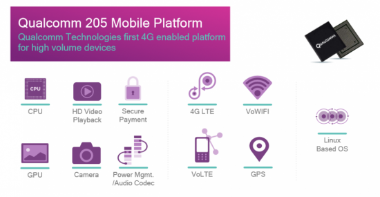 Qualcomm 205 Mobil Platform, 4G Bağlantıyı Geliştiriyor