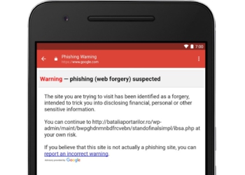 Gmail'in Android Sürümü Pishing Saldırılarına Karşı Uyarıyor