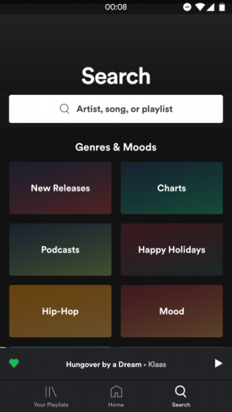 Spotify, Android Uygulaması İçin Yeni Bir Arayüz Tasarlıyor