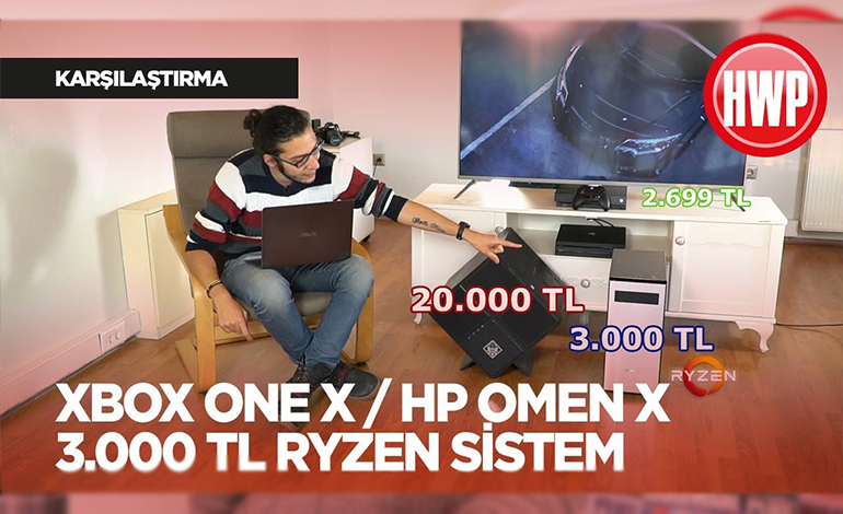 Xbox One X ile 3.000 TL Değerindeki Ryzen PC Kıyaslaması (HP Omen X İçerir)