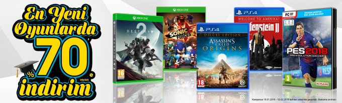 PC, PS4 ve Xbox One Oyunlarında %70'e Varan İndirim!