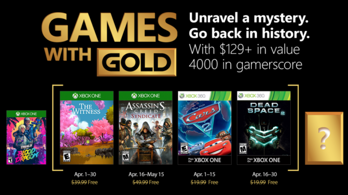 Xbox Live Gold Nisan 2018