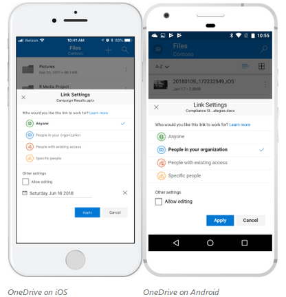 OneDrive mobil