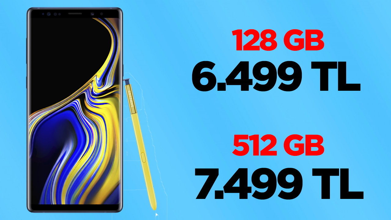 Galaxy Note 9 fiyatı