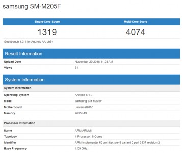 Samsung Galaxy M2, Exynos 7885 işlemcisiyle gelecek!