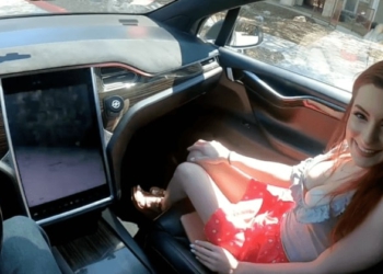 tesla otopilot modunda porno