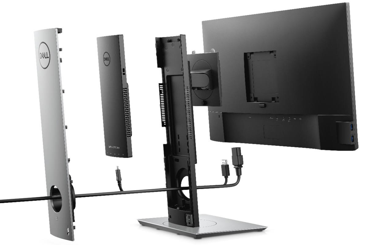 Dell OptiPlex 7070 Ultra, bilgisayarı monitör standına sığdırıyor