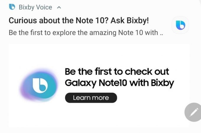 samsung note 10 spam