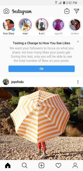 Instagram beğeni sayısını kaldırıyor!