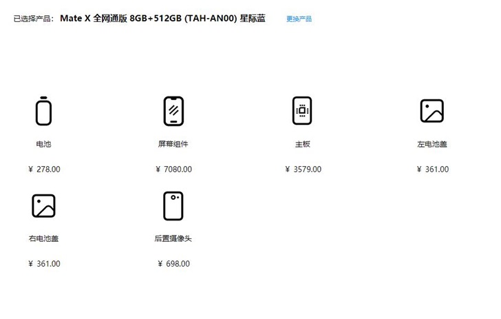 Huawei Mate X'in ekran değişim ücreti 1007 dolar!