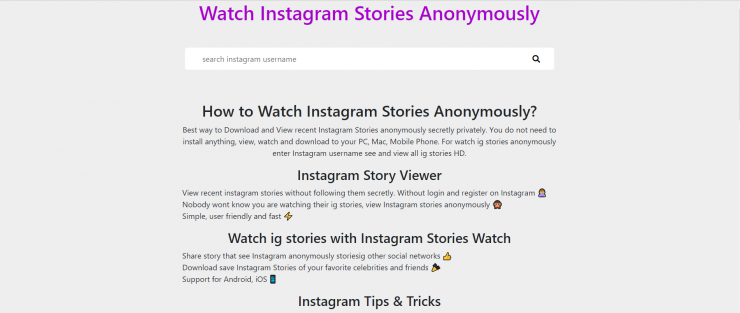 Instagram hikayelerini gizlice indirip izleten internet sitesi!