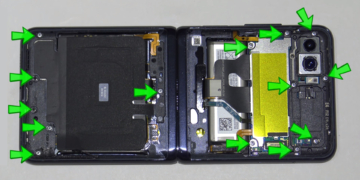 Samsung Galaxy Z Flip parçalarına ayrıldı!