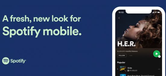 Spotify arayüz değişikliği