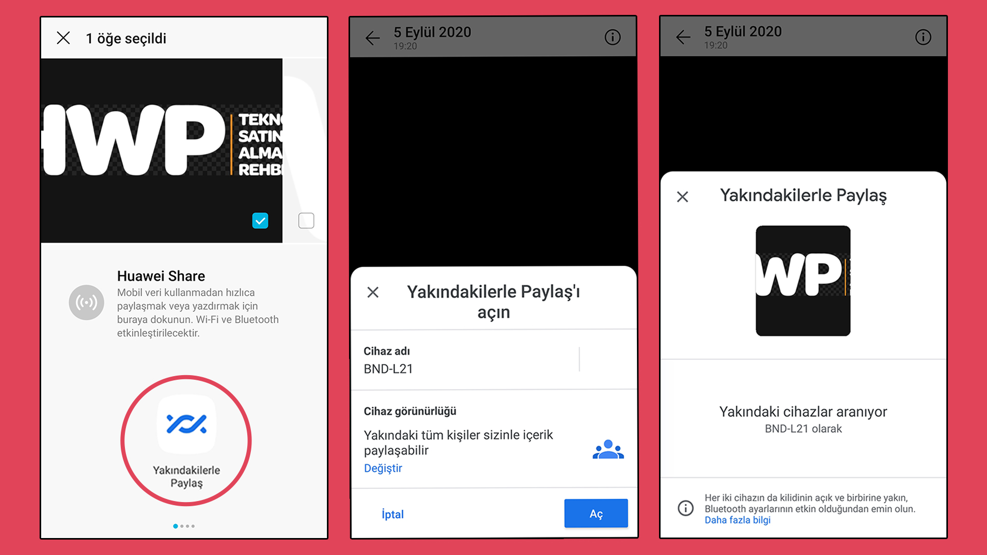 Nearby Share Yakındakilerle Paylaş Türkiye
