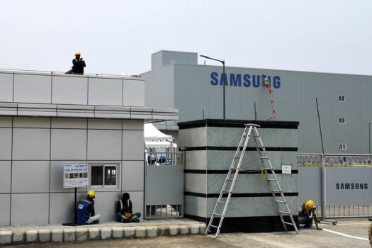 Noida: Samsung India Electronics's manufacturing facility in Block B, Sector 81, Noida that has now become the world's largest mobile factory; on July 7, 2018. Prime Minister Narendra Modi and South Korean President Moon Jae-in will visit the facility to inaugurate a new Samsung unit on July 9, 2018. (Photo: IANS)