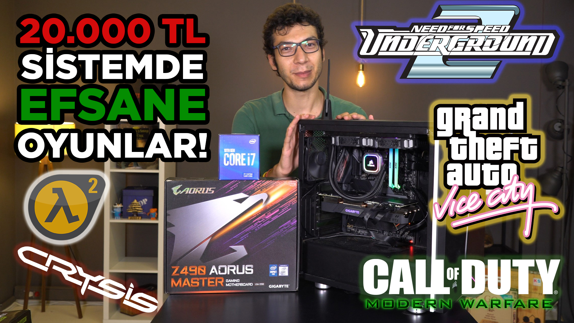 20.000 TL’lik SİSTEMDE UNDERGROUND, VICE CITY, CRYSIS OYNADIK! | Kaç FPS veriyor?