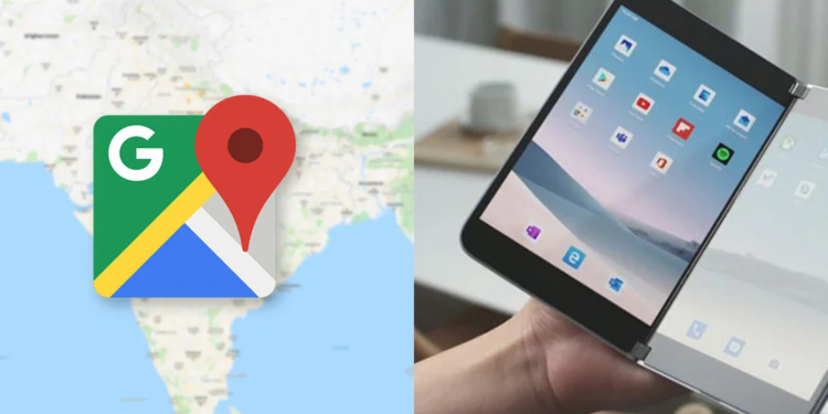 Google Haritalar Surface Duo