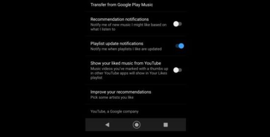 YouTube Müzik, artık beğenilen videoların filtrelenmesine izin veriyor