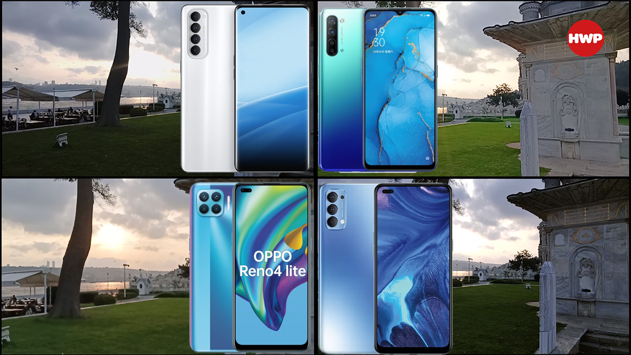 OPPO Reno 4 Pro, Reno 4, Reno 4 Lite, Reno 3 video karşılaştırma