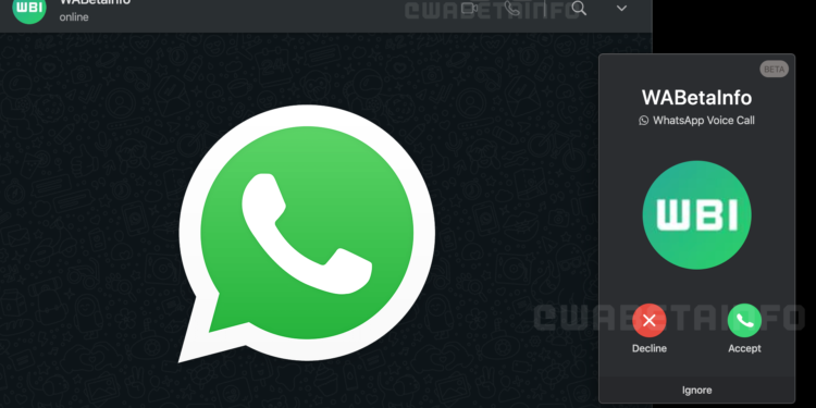 WhatsApp Web görüntülü sesli arama