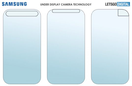 Samsung ekran altı kamera patenti