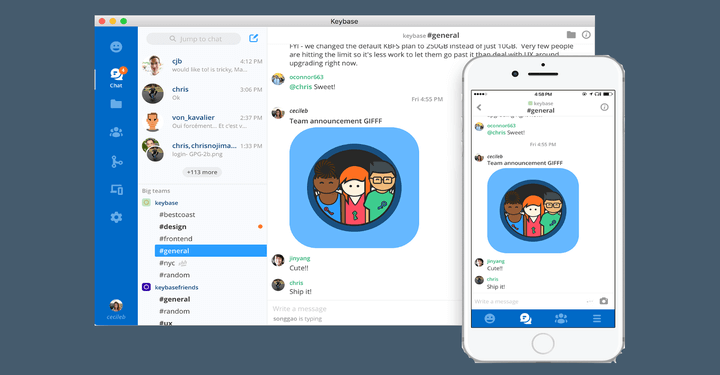 keybase mesajlaşma